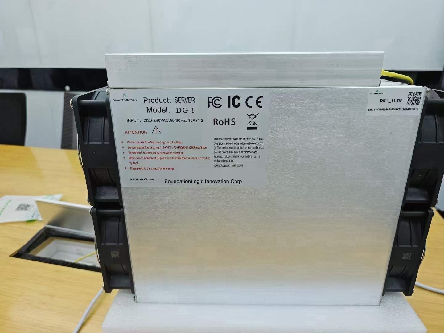 Air-Cooling Miner  Elphapex DG1    11000M