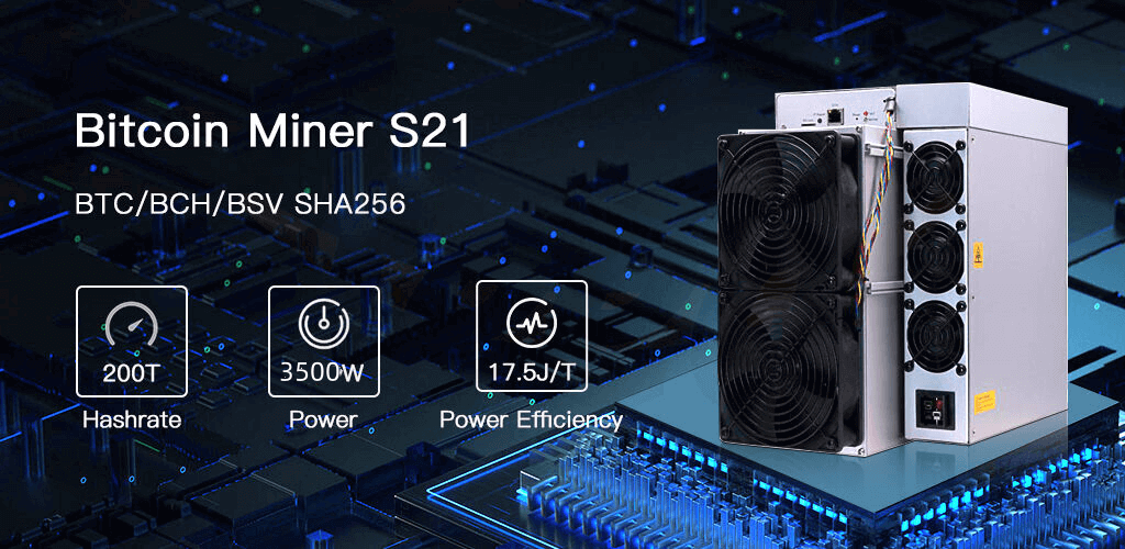 Bitcoin Miner S21 200th/s from Bitmain antminer