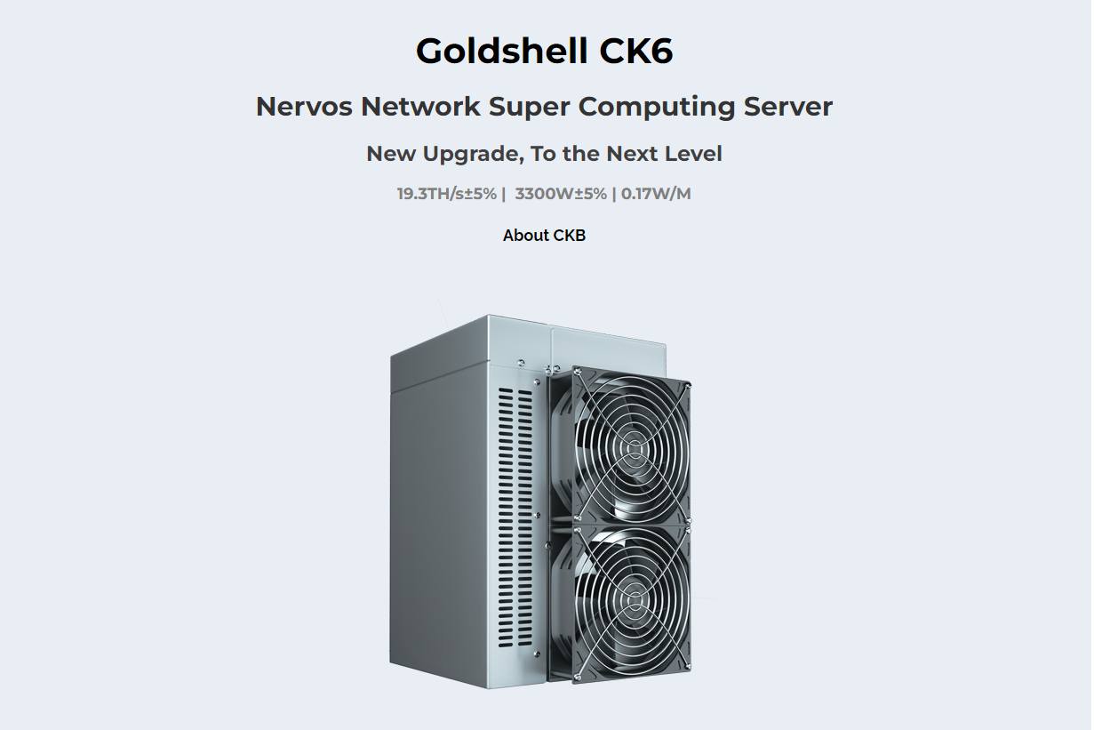 Goldshell CK6 mining Eaglesong algorithm Golden Shell CK6 Special [Free KD BOX PRO]